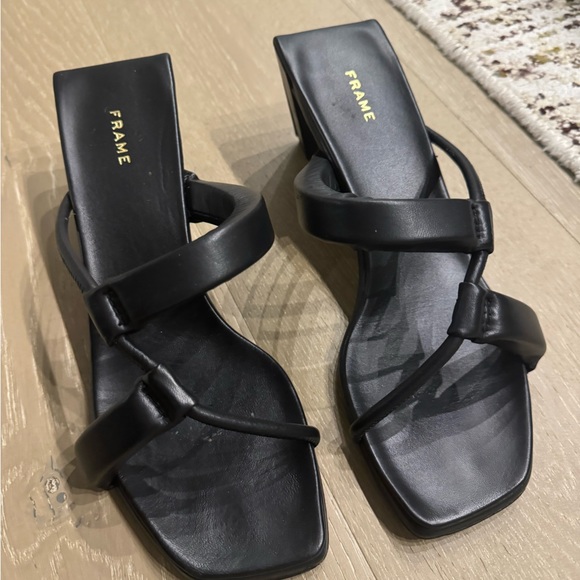 Frame Denim Shoes - Black Frame Le Gracie heels. Size 39.5. Worn one time.